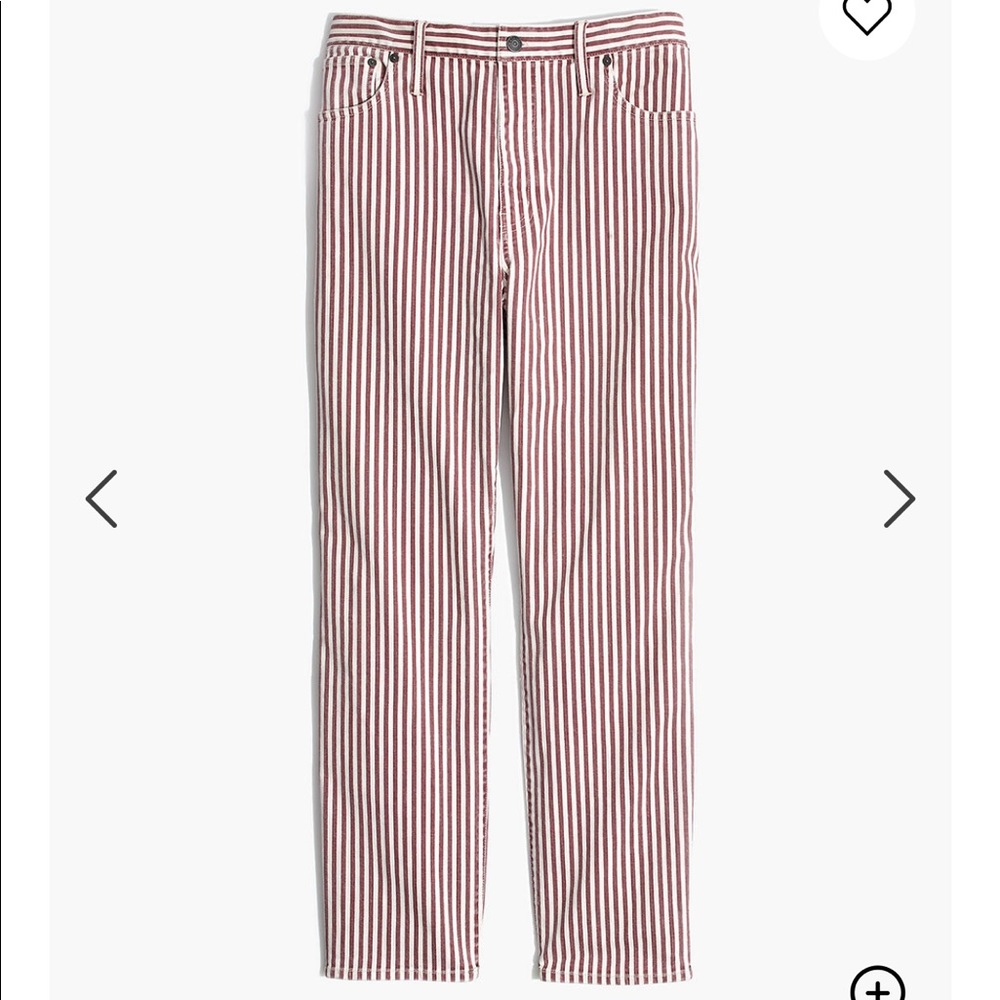 High Rise Slim Boyjean in Luca Stripe